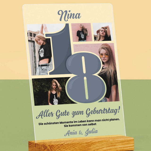 Fotocollage: 18 - Schönsten Momente - Druck Auf Acrylglas