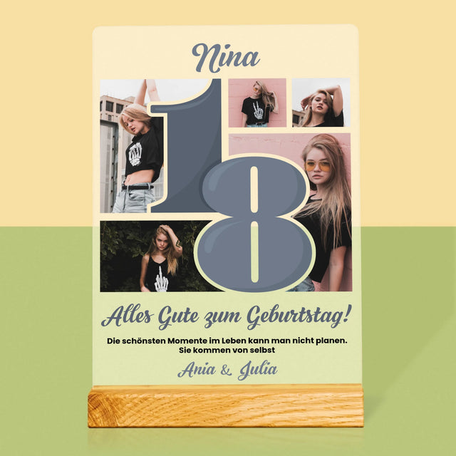 Fotocollage: 18 - Schönsten Momente - Druck Auf Acrylglas