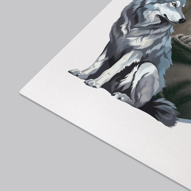 Foto Und Unterschrift: Der Wolf Unter Den Jägern - Schreibtischunterlage