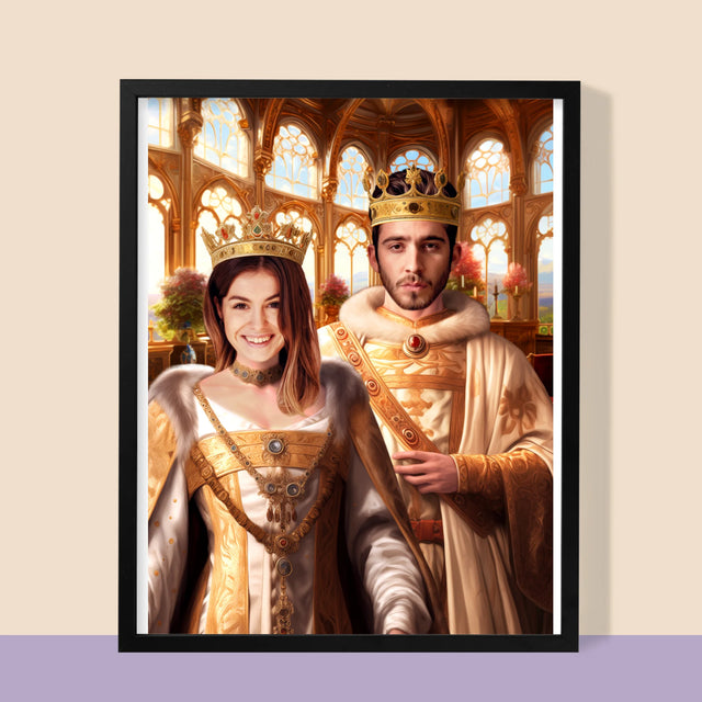 Königsporträt: Königshochzeit - Druck Mit Rahmen 30X40