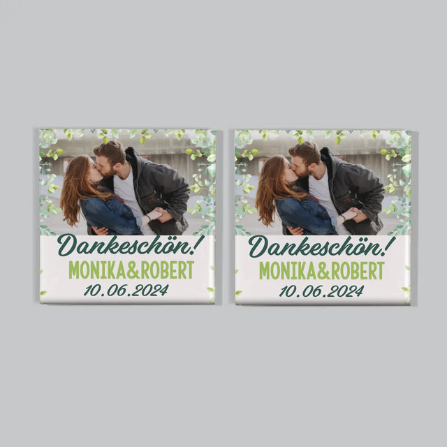 Foto Und Unterschrift: Hochzeit Blätter - Magneten-Set