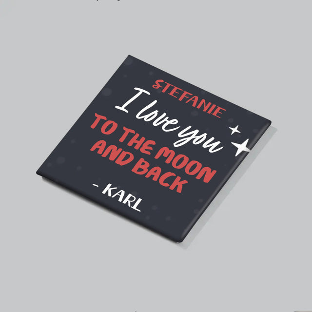 Fotocollage: To The Moon And Back - Magneten-Set