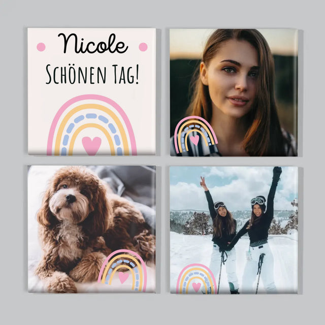 Fotocollage: Schönen Tag! - Magneten-Set