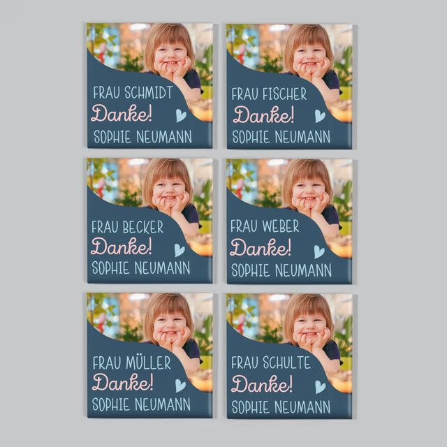 Foto Und Unterschrift: Danke, Liebe Kindergärtnerin - Magneten-Set