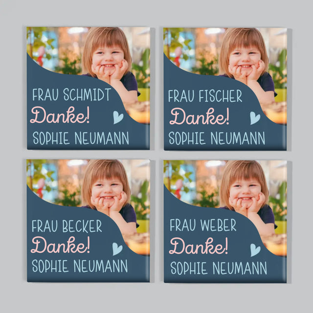 Foto Und Unterschrift: Danke, Liebe Kindergärtnerin - Magneten-Set