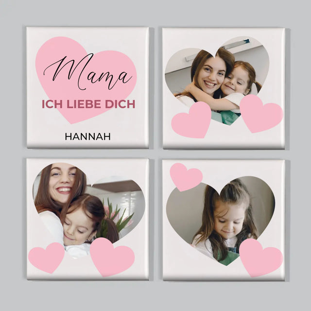 Fotocollage: Mama, Ich Liebe Dich - Magneten-Set