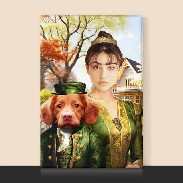 Königsporträt: Dame Auf Einem Spaziergang - Druck Mit Rahmen 30X40