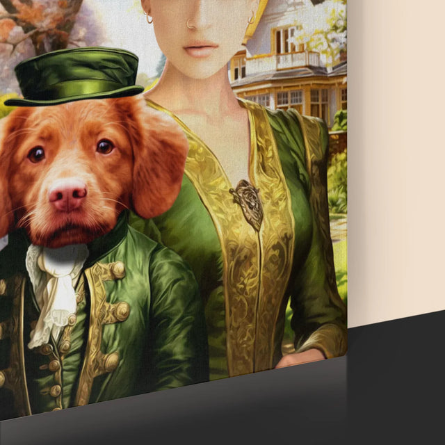 Königsporträt: Dame Auf Einem Spaziergang - Druck Mit Rahmen 30X40