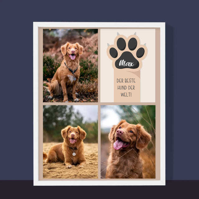 Foto: Dein Hund - Druck Mit Rahmen 30X40