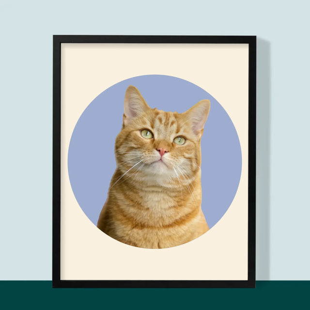 Foto: Deine Katze - Druck Mit Rahmen 30X40