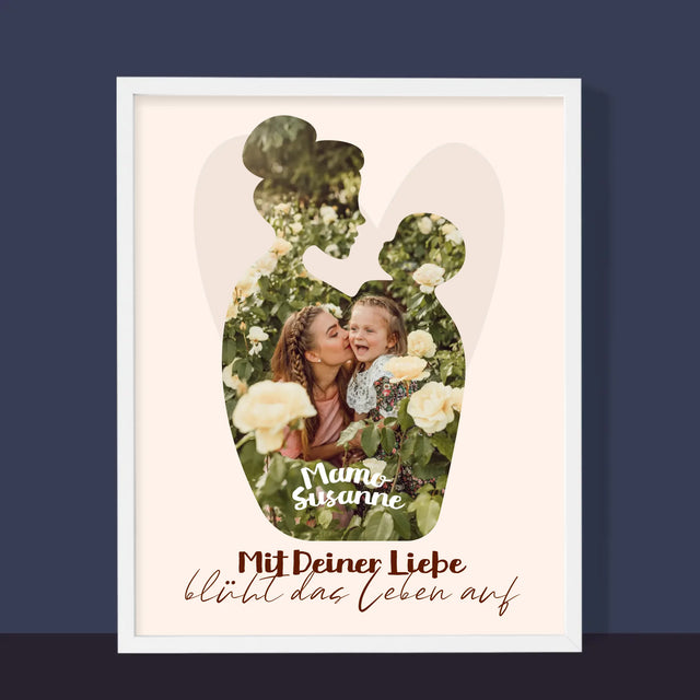 Form-Collage: Deine Liebe - Druck Mit Rahmen 30X40