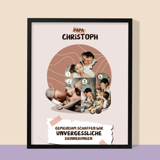 Form-Collage: Unvergessliche Erinnerungen - Druck Mit Rahmen 30X40