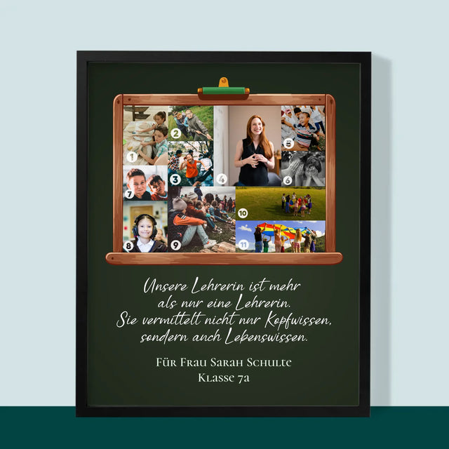 Form-Collage: Mehr Als Nur Lehrerin - Druck Mit Rahmen 30X40
