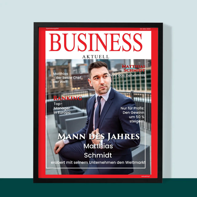 Magazin-Cover: Business Aktuell - Druck Mit Rahmen 30X40