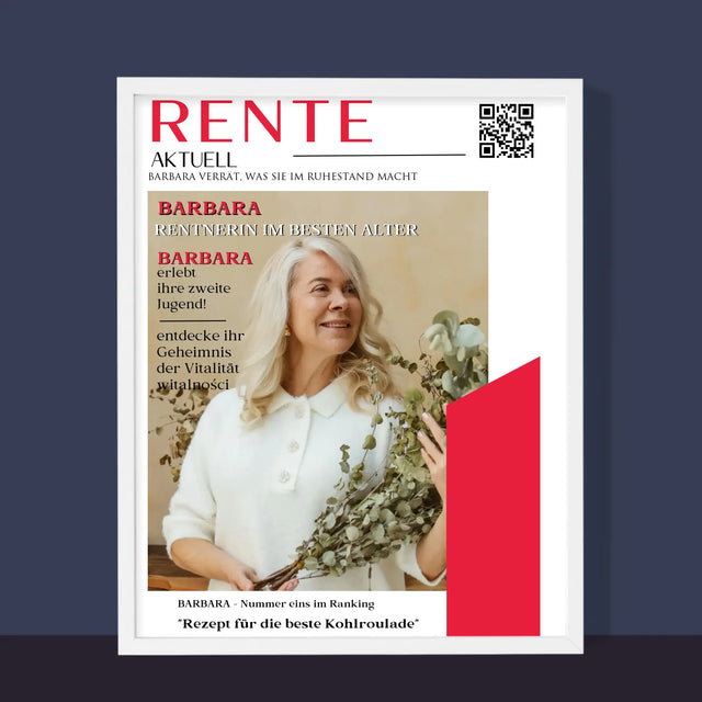Magazin-Cover: Rente Aktuell - Druck Mit Rahmen 30X40