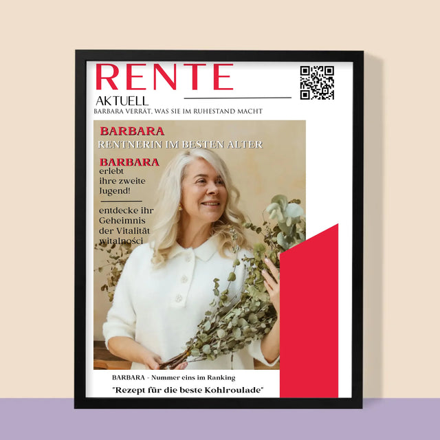 Magazin-Cover: Rente Aktuell - Druck Mit Rahmen 30X40