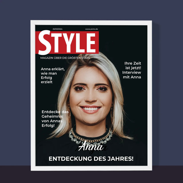 Magazin-Cover: Style - Druck Mit Rahmen 30X40