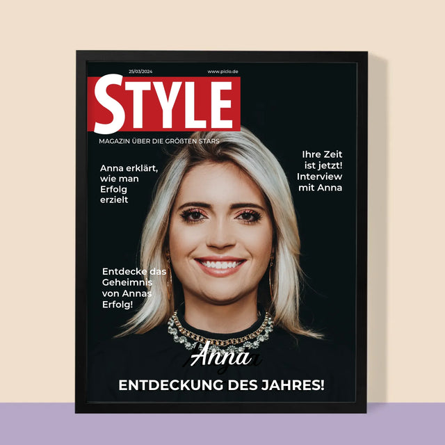 Magazin-Cover: Style - Druck Mit Rahmen 30X40