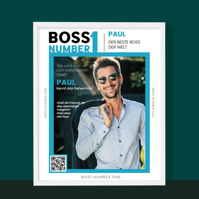 Magazin-Cover: Boss Number One - Druck Mit Rahmen 30X40