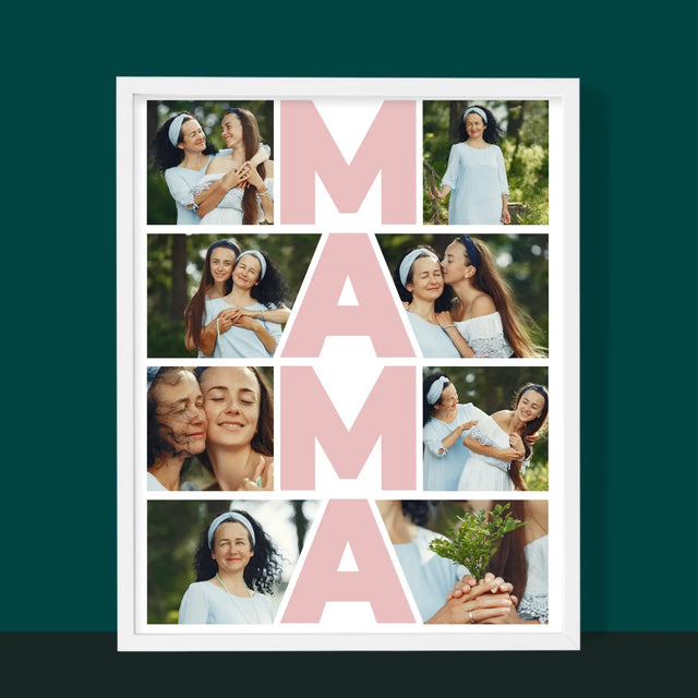 Fotocollage: Mama Collage - Druck Mit Rahmen 30X40