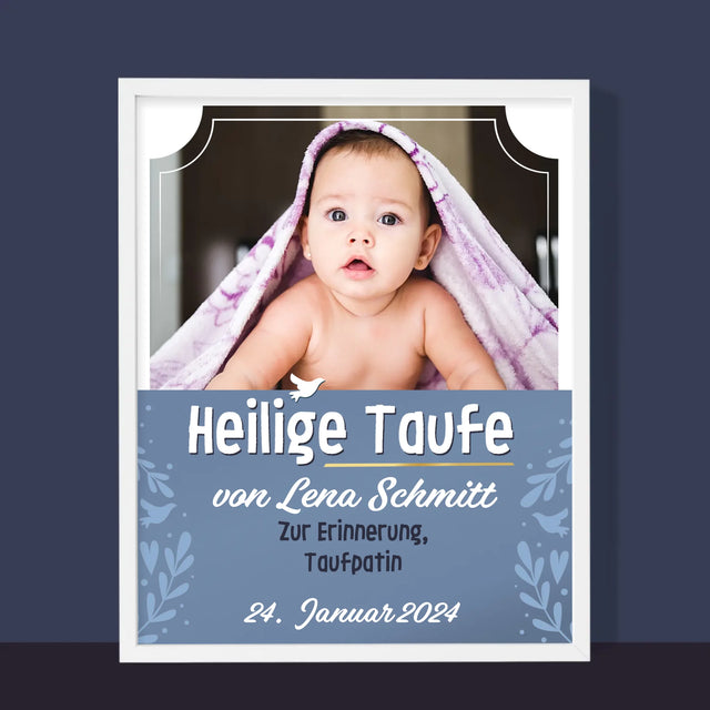 Foto Und Unterschrift: Heilige Taufe - Druck Mit Rahmen 30X40