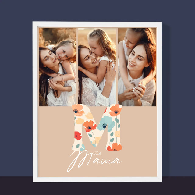 Fotocollage: M Wie Mama - Druck Mit Rahmen 30X40
