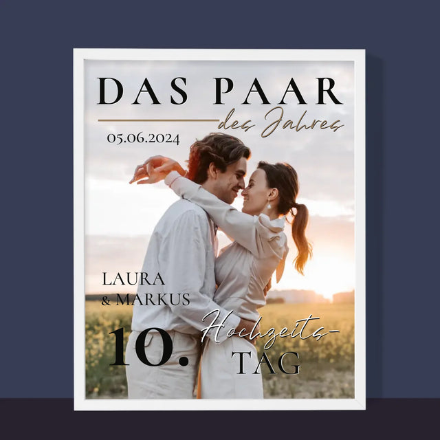 Magazin-Cover: Das Paar Des Jahres - Druck Mit Rahmen 30X40