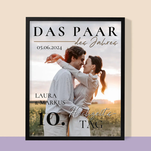 Magazin-Cover: Das Paar Des Jahres - Druck Mit Rahmen 30X40