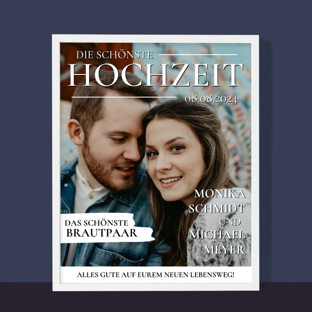 Magazin-Cover: Die Schönste Hochzeit - Druck Mit Rahmen 30X40