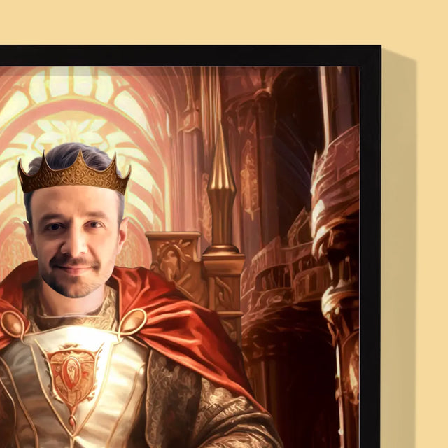Königsporträt: Königsthron - Druck Mit Rahmen 30X40