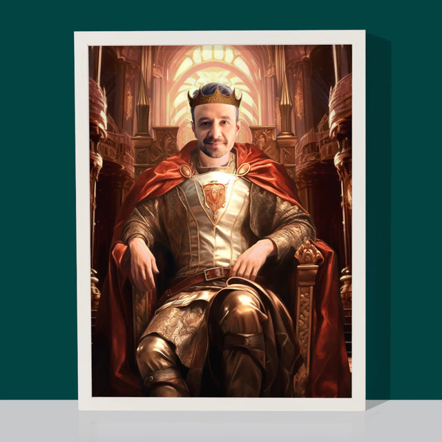 Königsporträt: Königsthron - Druck Mit Rahmen 30X40