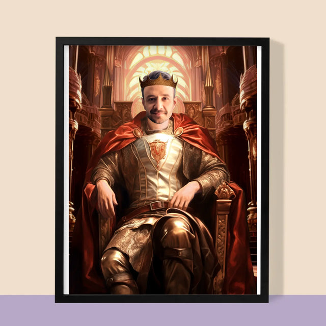 Königsporträt: Königsthron - Druck Mit Rahmen 30X40