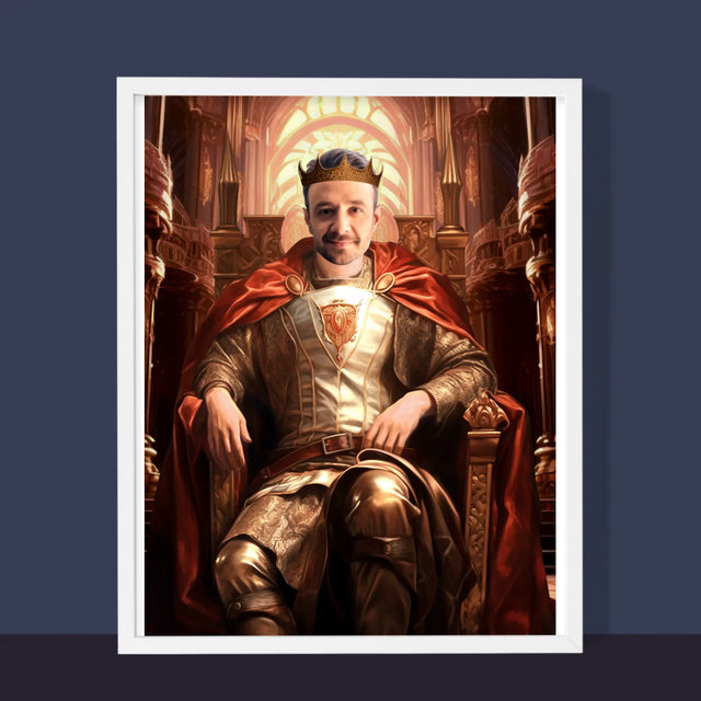 Königsporträt: Königsthron - Druck Mit Rahmen 30X40