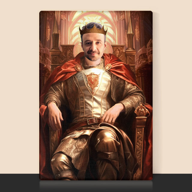 Königsporträt: Königsthron - Druck Mit Rahmen 30X40