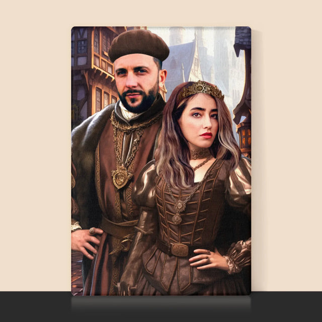 Königsporträt: Adelspaar - Druck Mit Rahmen 30X40