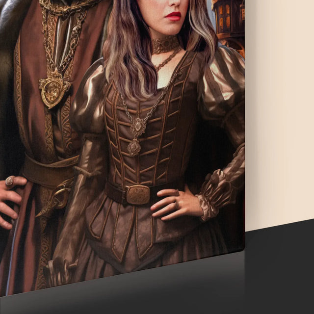 Königsporträt: Adelspaar - Druck Mit Rahmen 30X40