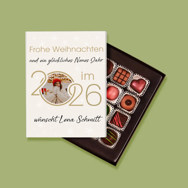 Fotocollage: Ein Glückliches Neues Jahr - Pralinen