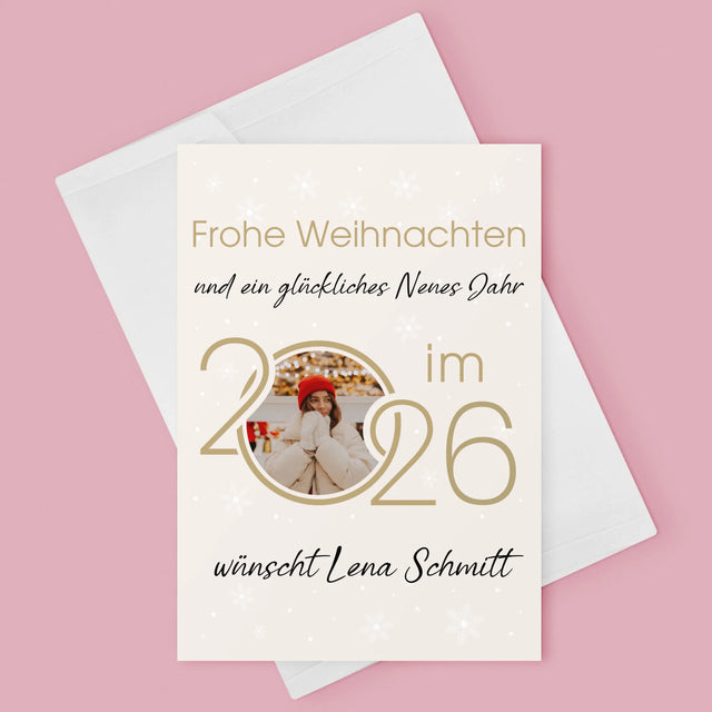 Fotocollage: Ein Glückliches Neues Jahr - Glückwunschkarte
