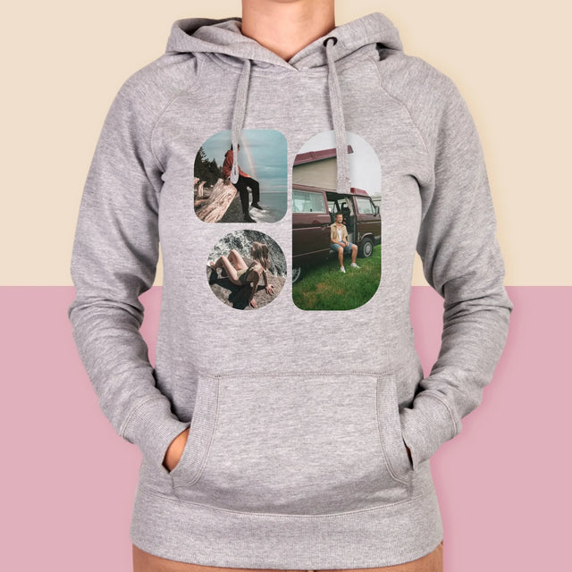 Fotocollage: Formen - Kapuzenpullover Für Damen