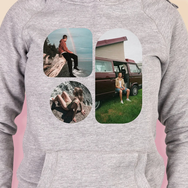 Fotocollage: Formen - Kapuzenpullover Für Damen