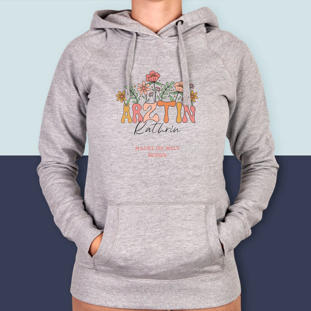 Name Und Unterschrift: Ärztin - Kapuzenpullover Für Damen