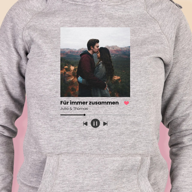 Foto Und Unterschrift: Ihr Foto Spotify - Kapuzenpullover Für Damen
