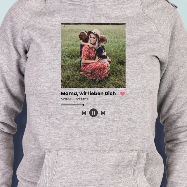 Foto Und Unterschrift: Mama, Wir Lieben Dich - Kapuzenpullover Für Damen
