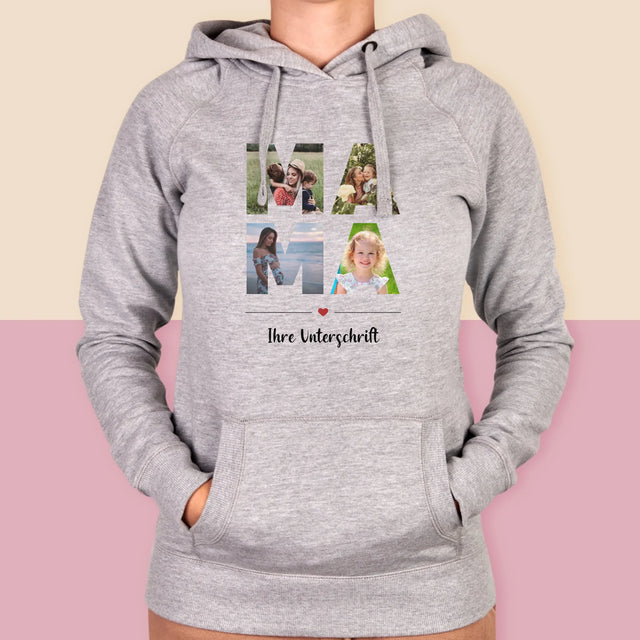 Buchstaben-Collage: Mama - Kapuzenpullover Für Damen