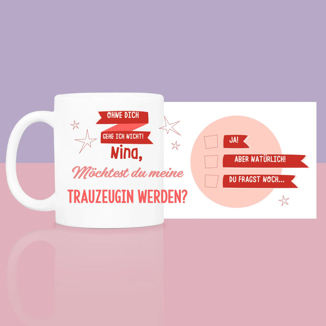 Name Und Unterschrift: Ohne Dich Gehe Ich Nicht - Geschenkset Mit Tasse Und Wellnessartikeln