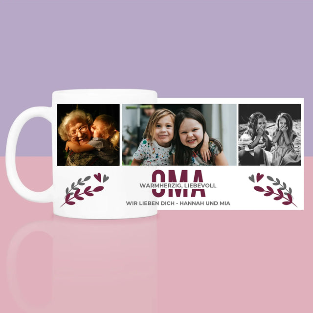 Fotocollage: Oma - Geschenkset Mit Tasse Und Wellnessartikeln