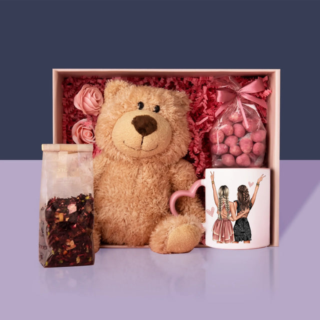 Avatar Creator: Freundinnen 18. Geburtstag - Geschenkset Mit Tasse, Teddybär Und Süßigkeiten