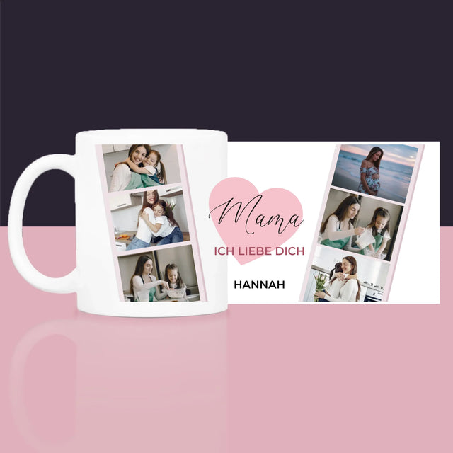 Fotocollage: Mama, Ich Liebe Dich - Geschenkset Mit Tasse, Tee Und Süßigkeiten