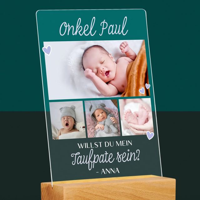 Fotocollage: Willst Du Mein Taufpate Sein? - Druck Auf Acrylglas