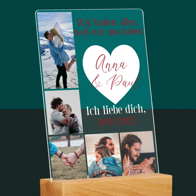 Fotocollage: Wir Haben Alles, Weil Wir Uns Haben - Druck Auf Acrylglas